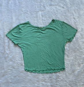Mint Ribbed Knit Top