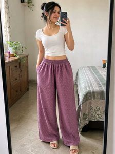 Flowy Dot Pattern Palazzos