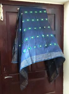 Blue Ethnic Printed Collar Kurta set with dupatta