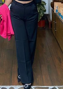 Black Straight Trousers Women