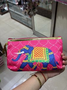 Boho Elephant Print Pouch Bag any1