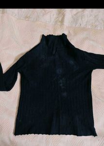 Ribbed Turtleneck Top