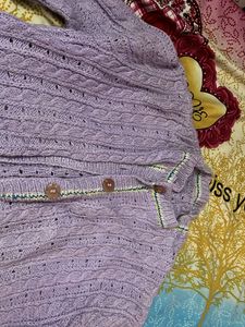 Lilac Knit Cardigan