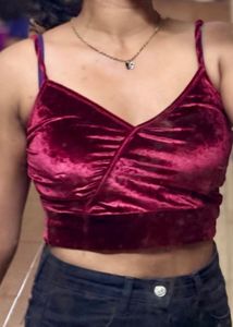 Velvet Crop Top