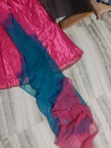 Pink Colour Lehanga Set Work On Net 🤍🤍🤍With Zip