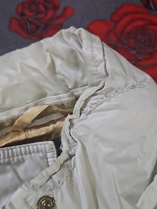 Off White Half Jacket With Pockets