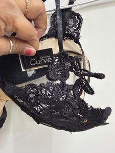 kimcine curve Black Lace Bra