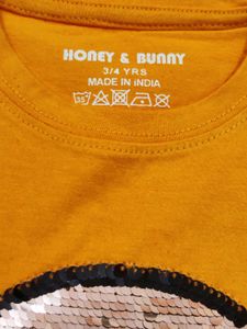 T-Shirt with Sequin Design 3-4 years