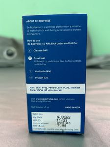 BeBodywise 4% AHA BHA Underarm Roll On