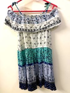 Boho Off-Shoulder Tiered Dress