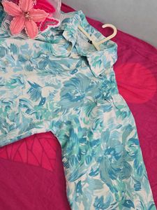 Lowest Prices_Blue Floral Button-Up Shirt