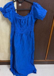 H&amp;M Blue Poplin Dress