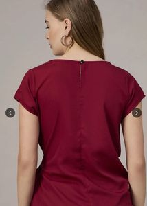 Women's Red Tie-Front Top