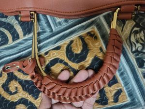 Stylish Brown Quilted Handbag