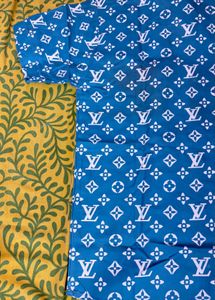 Stylish Blue LV Print Shirt