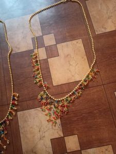 Gold Plated Multi-Color Beaded Necklace