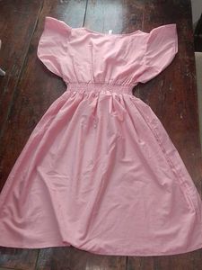 Pink Smocked Waist Dress