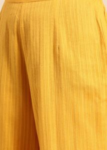 Elegant Yellow Kurta Set with Floral Dupatta