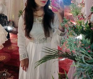 Pakistani trending gown 2 pc set