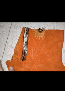 Orange Ethnic Blouse