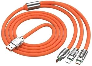 3 In 1 Charging Cables Multicolor (Pack Of 2)