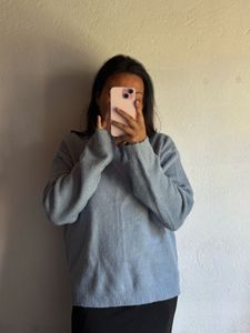 Cozy Blue Knit Sweater