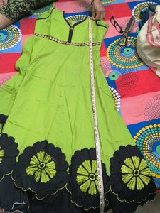 Green Kurta with Embellished Border
