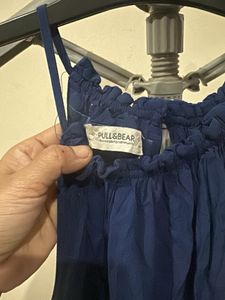 Navy Blue Halter Neck Dress