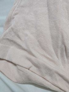 Light Pink Crew Neck Long Sleeve Top