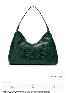 Stylish Teal Croc Embossed Shoulder Bag