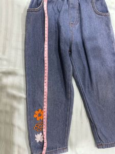 Cute Floral Denim Jeans for Girls