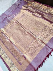pure Kanchi pattu saree Elegant Lavender Sare