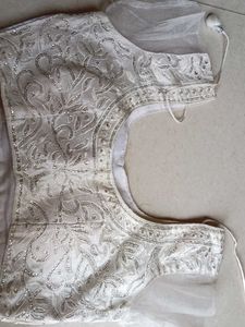 Embellished White Ethnic Blouse