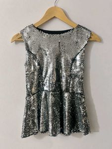 Sparkling Sequin Peplum Top