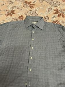 INC Men's Gray Plaid Dress Shirt
