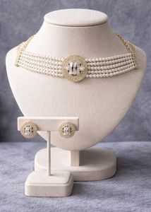 Pearl Diamond Necklace Set