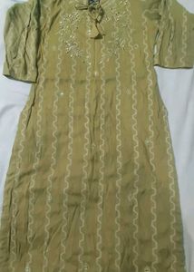 Embroidered Kurti with Mirror Work