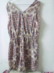 Paisley Print short jumpsuit.