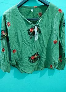 Embroidered Cotton Kurta