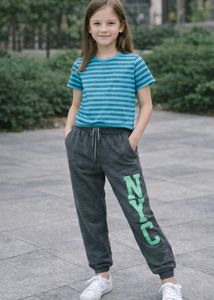 NYC Graphic Sweatpants and sports shirt combo
