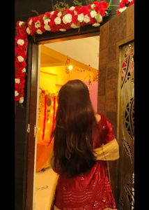 Stunning Red Sharara Set with Golden Dupatta