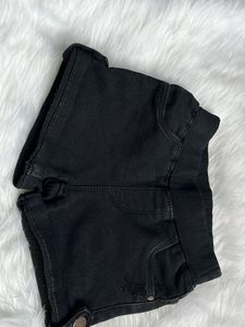 Black Denim Shorts