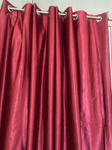 Wine Colour Curtain ( Set Of 2)