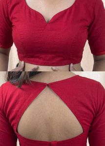 Red Designer Blouse