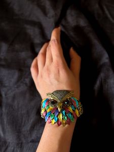 Vintage Owl Statement Bracelet