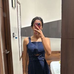 The Flirt Fit – Midnight Cut-Out Jumpsuit