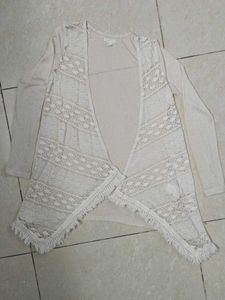 Lace Trim  Stylish Cardigan