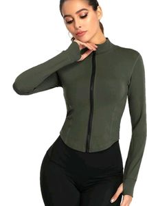 Olive Green Zip-Up Jacket
