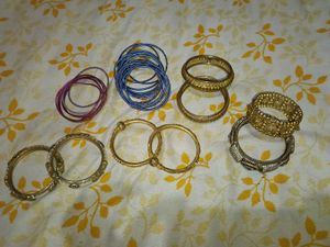 Elegant Gold-Tone Bangles Set