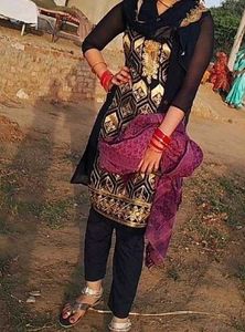 chain suit pant with dupatta